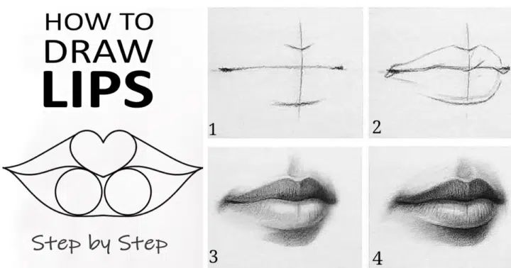 how to draw lips